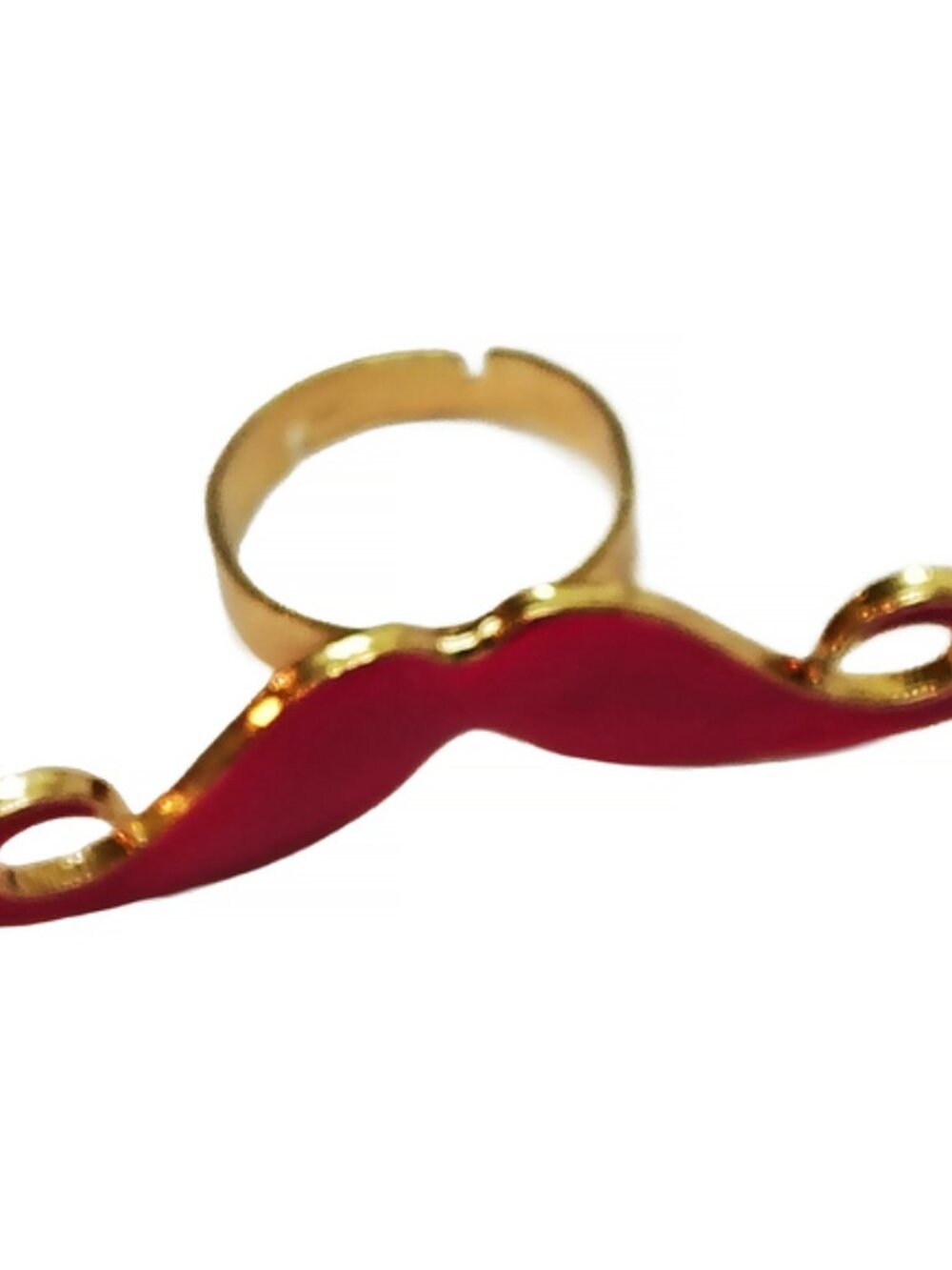 Large Pink Mustache Adjustable Ring - Style 450